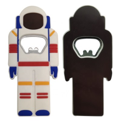 Wholesaler Magnetic Soft PVC Rubber Astronaut Bottle Opener,Customized Astronaut PVC Bottle Opener