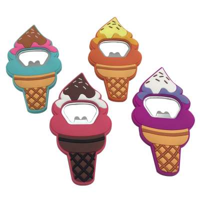 Customized Magnetic Soft PVC Ice Cream Bottle Opener