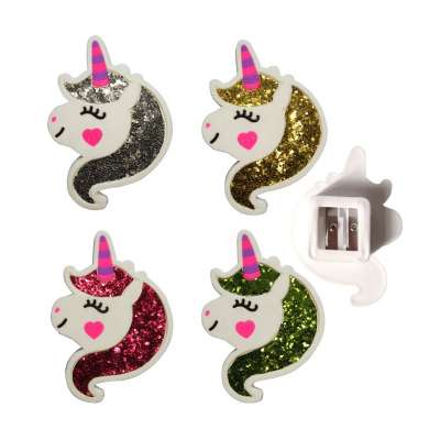 Cute Soft PVC Rubber Unicorn Pencil Sharpener,Funny Unicorn Pencil Sharpener