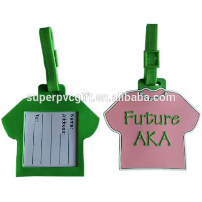 Soft PVC Funny T-shirt Shaped Luggage Tags