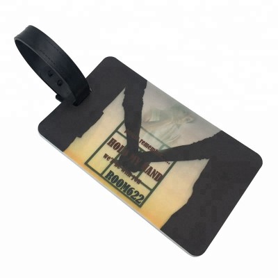 Promotional Full CMYK Printing Soft PVC Rubber Luggage Tag