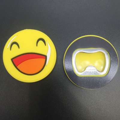 Soft PVC Emoji Fridge Magnet Bottle Opener