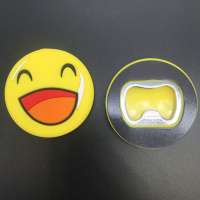 Soft PVC Emoji Fridge Magnet Bottle Opener