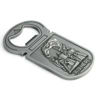 Factory custom titanium carbon fiber silicone crystal anchor football bottle opener